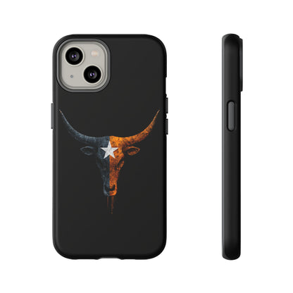 Texas Longhorn Skull Phone Case Western Cowboy Bull iPhone Samsung Cover