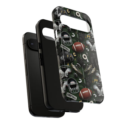 Football Pattern Phone Case – Sports Fan Tough Protective Game Day Case