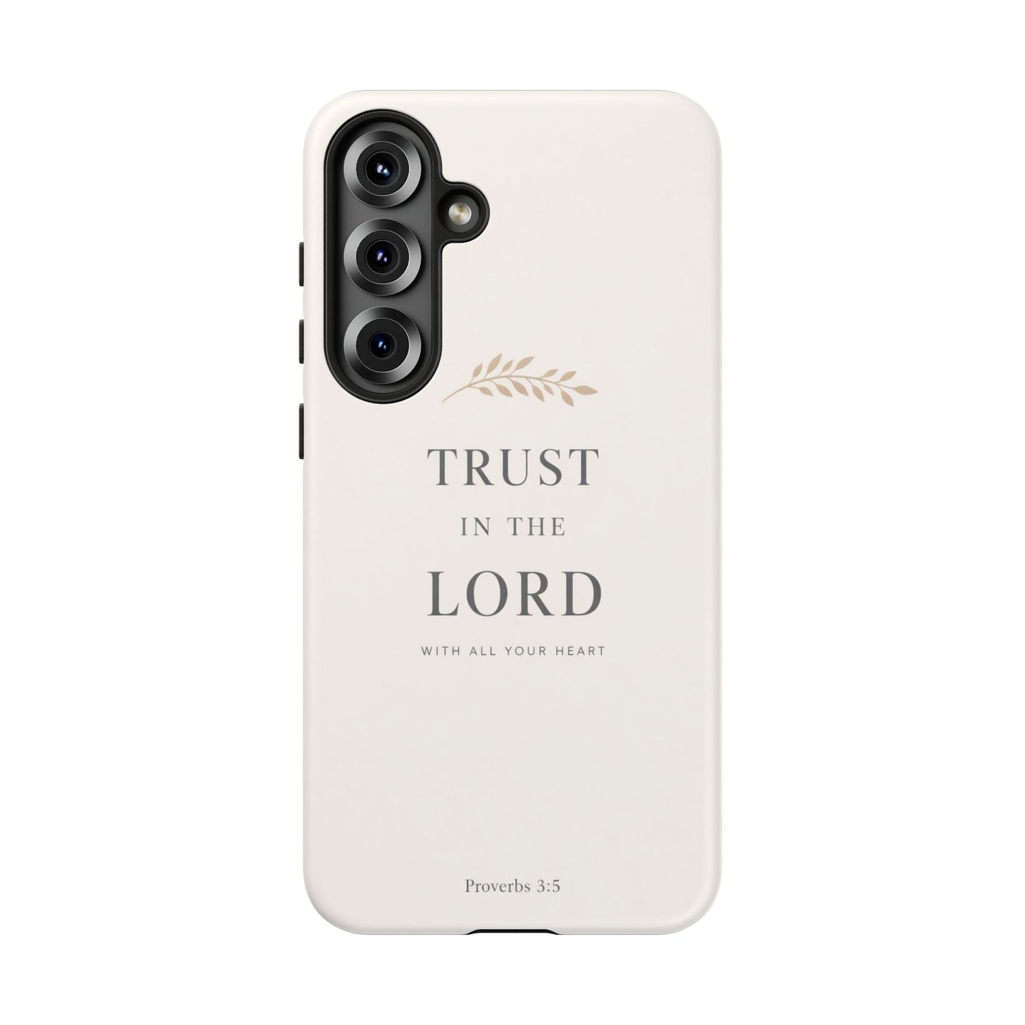Proverbs 3:5 Christian Phone Case Trust in the Lord Minimalist Faith Cover