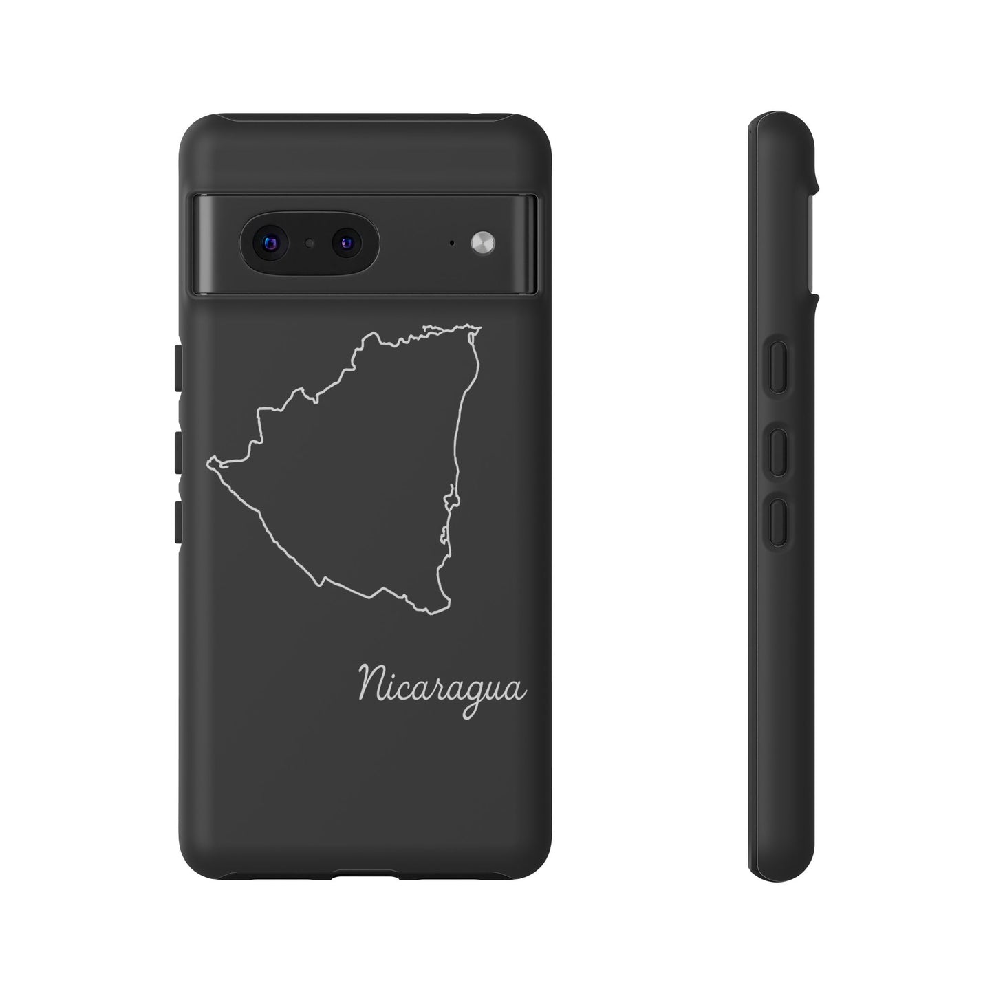 Nicaragua Outline Phone Case – Minimal Country Map Tough Case (iPhone, Samsung, Pixel)