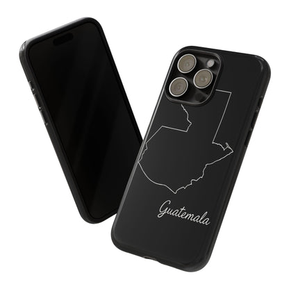 Guatemala Outline Phone Case – Minimal Country Map Tough Case (iPhone, Samsung, Pixel)