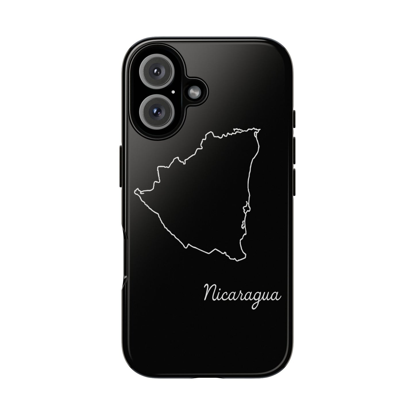 Nicaragua Outline Phone Case – Minimal Country Map Tough Case (iPhone, Samsung, Pixel)