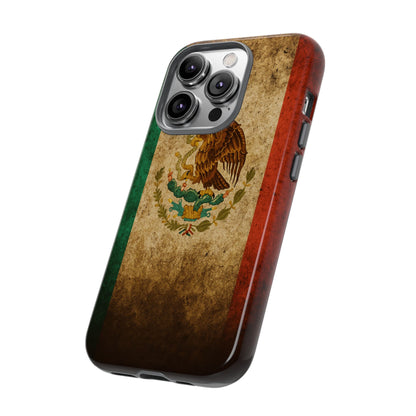 Vintage Mexico Flag Phone Case – Mexican Pride Grunge Flag Aesthetic Tough Case