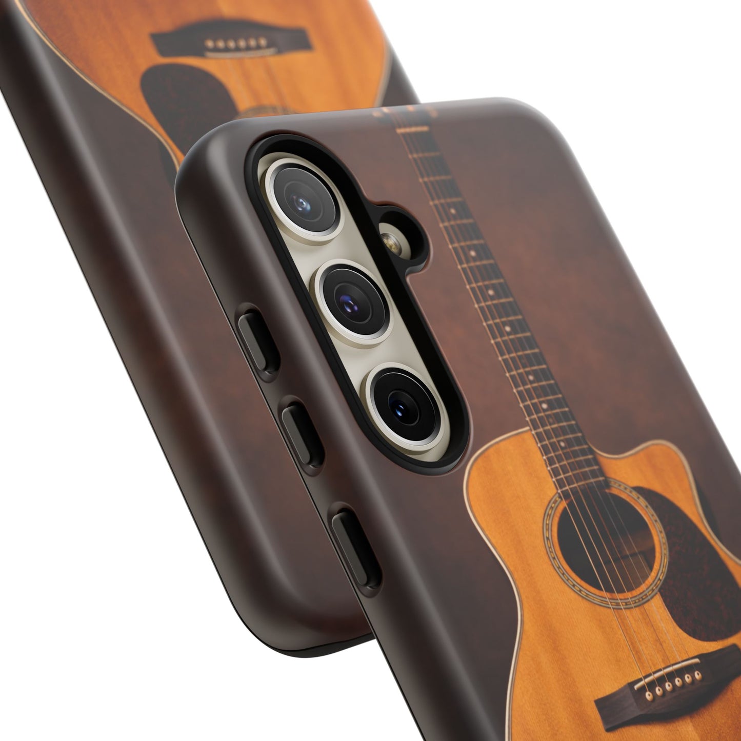 Acoustic Guitar Daisy Phone Case | Rustic Music Lover Tough Cover