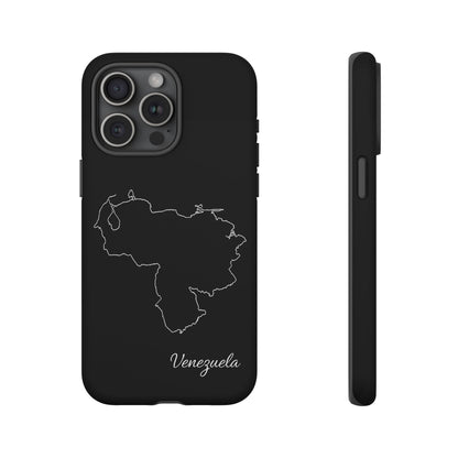Venezuela Outline Phone Case – Minimal Country Map Tough Case (iPhone, Samsung, Pixel)