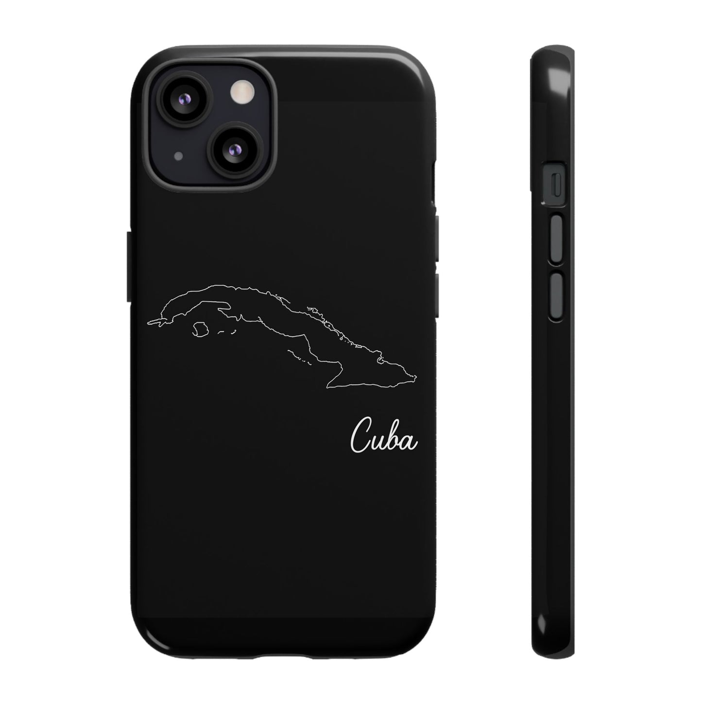 Cuba Outline Phone Case – Minimal Country Map Tough Case (iPhone, Samsung, Pixel)