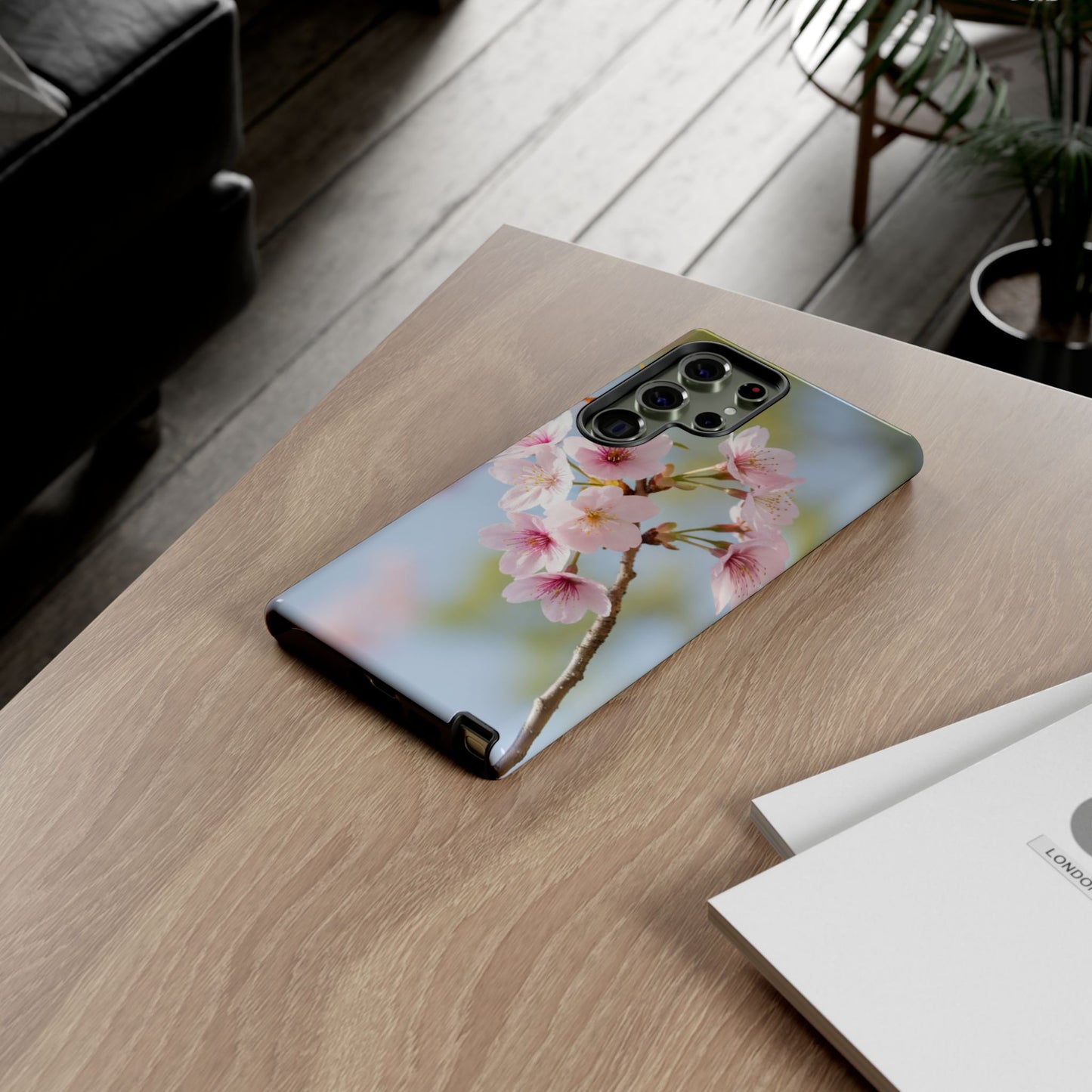 Cherry Blossom Phone Case – Pink Floral Tough Case (iPhone, Samsung Galaxy, Pixel)