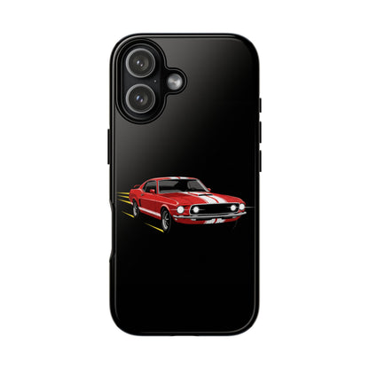 Red Muscle Car Phone Case – Classic Car Racing Tough Protective Case
