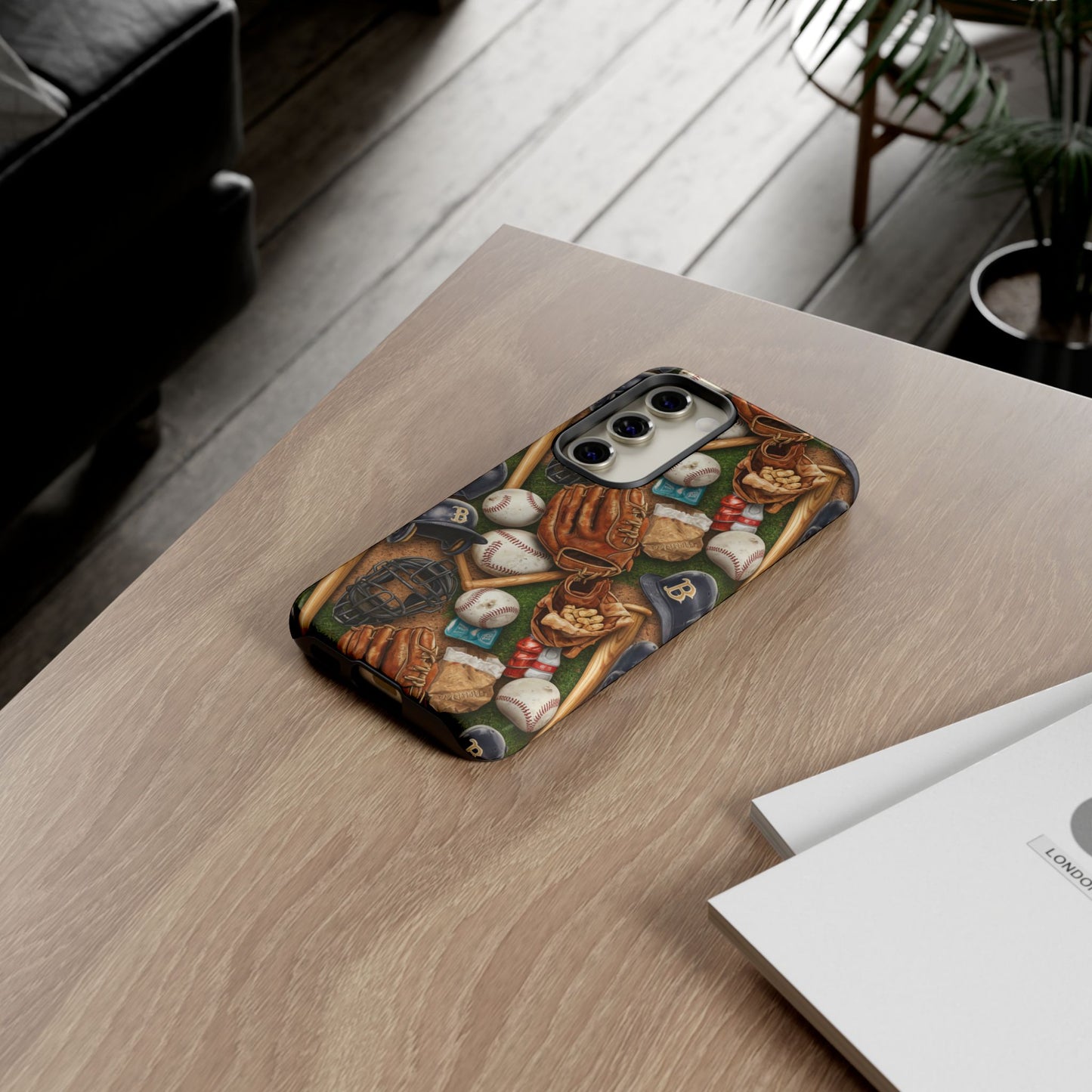 Baseball Gear Collage Phone Case – Vintage Baseball Equipment Sports Tough Case