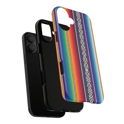 Serape Stripe Phone Case – Colorful Mexican Blanket Pattern Tough Case