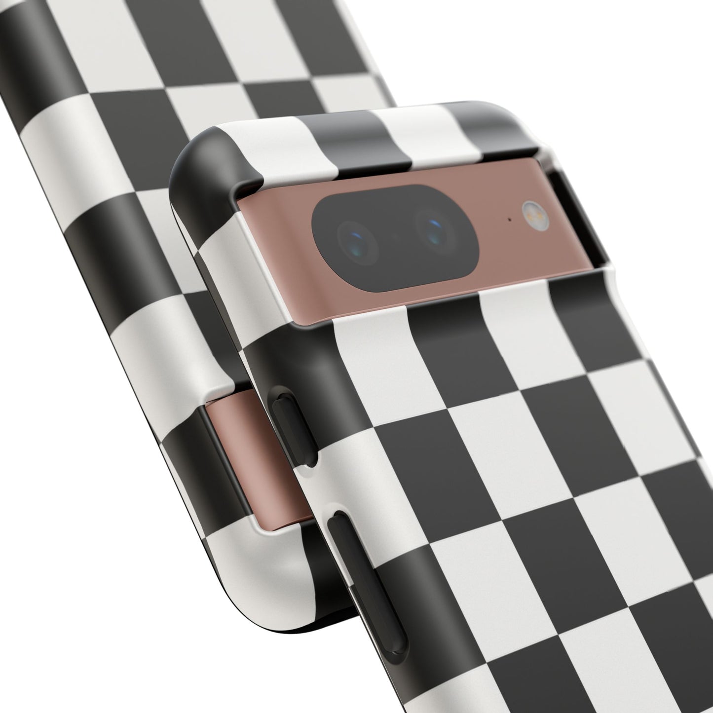 Black & White Checkerboard Phone Case – Classic Aesthetic Tough Protective Case for Iphone, Samsung Galaxy and Pixel