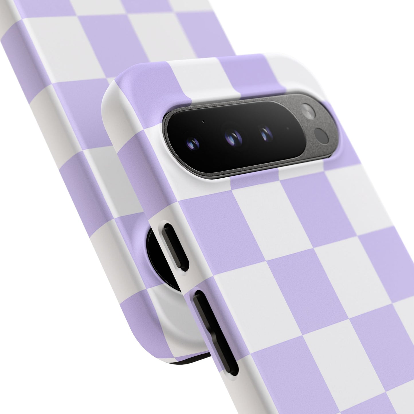 Lavender Checkerboard Phone Case | Pastel Aesthetic Checkered iPhone & Samsung Tough Case
