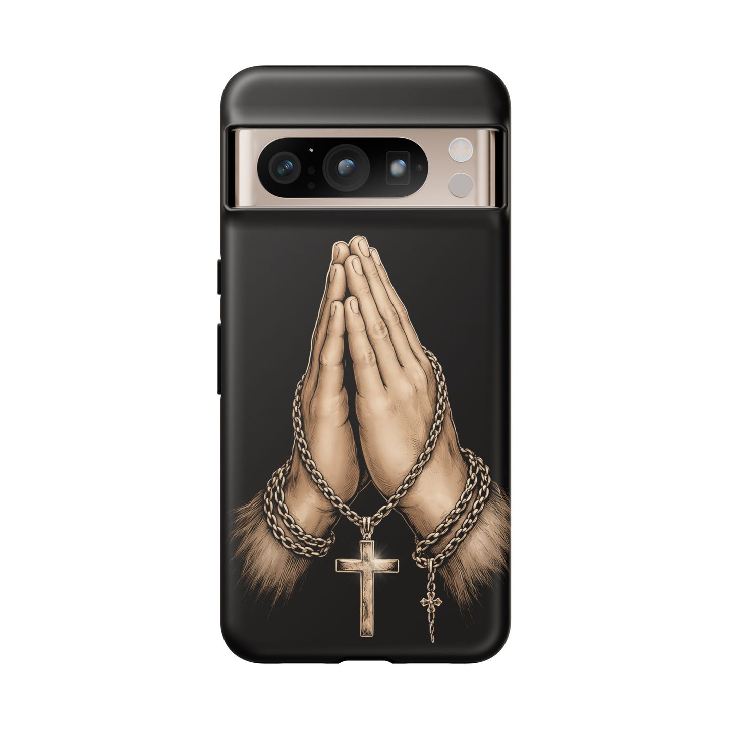 Praying Hands Cross Phone Case – Christian Faith Scripture Cover
