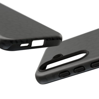 Black Leopard Phone Case | Black on Black Leopard Print Tough iPhone & Samsung Case | Matte or Glossy Protective Cover