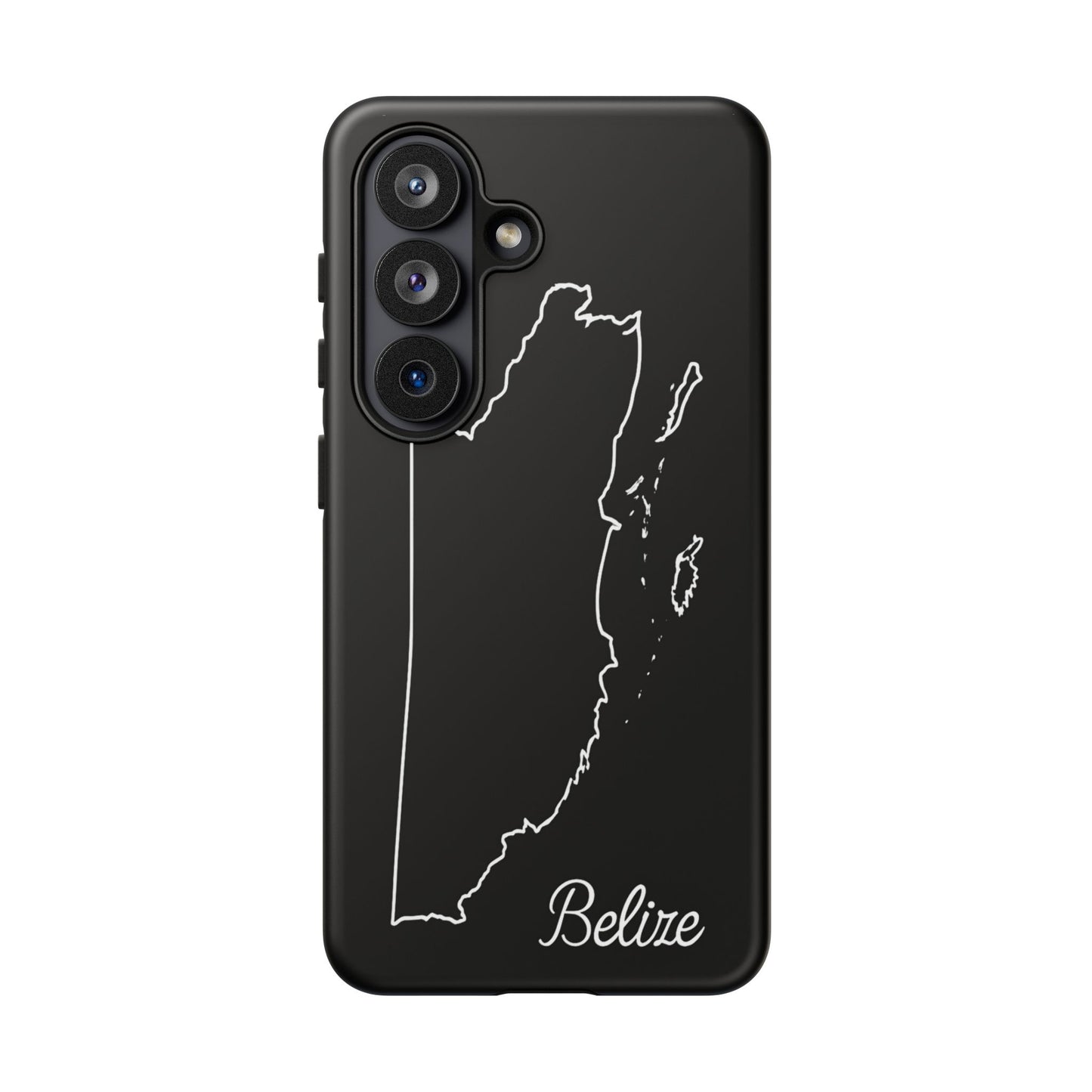Belize Outline Phone Case – Minimal Country Map Tough Case (iPhone, Samsung, Pixel)