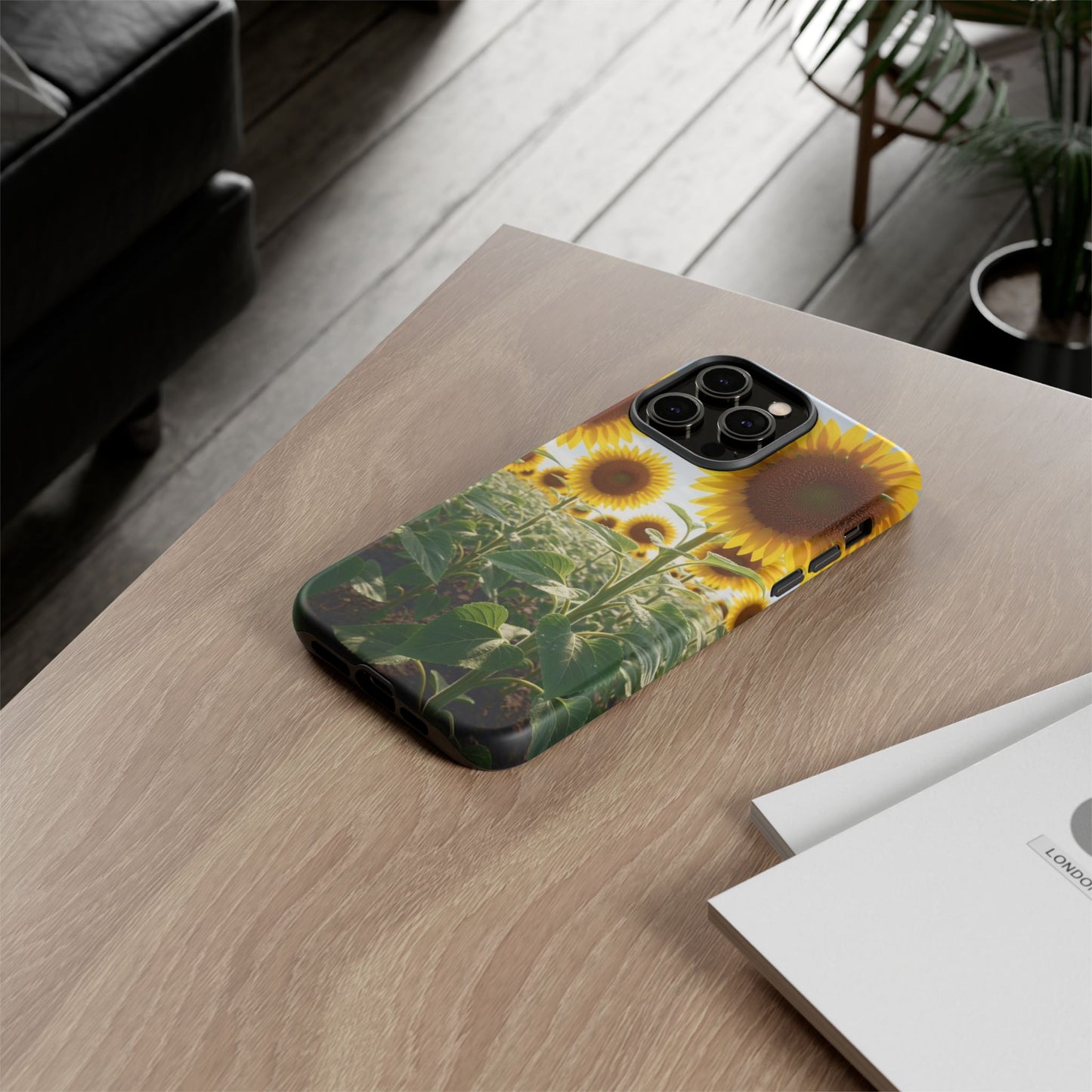 Sunflower Field Phone Case | Golden Hour Floral Aesthetic | Bright Summer Tough Case