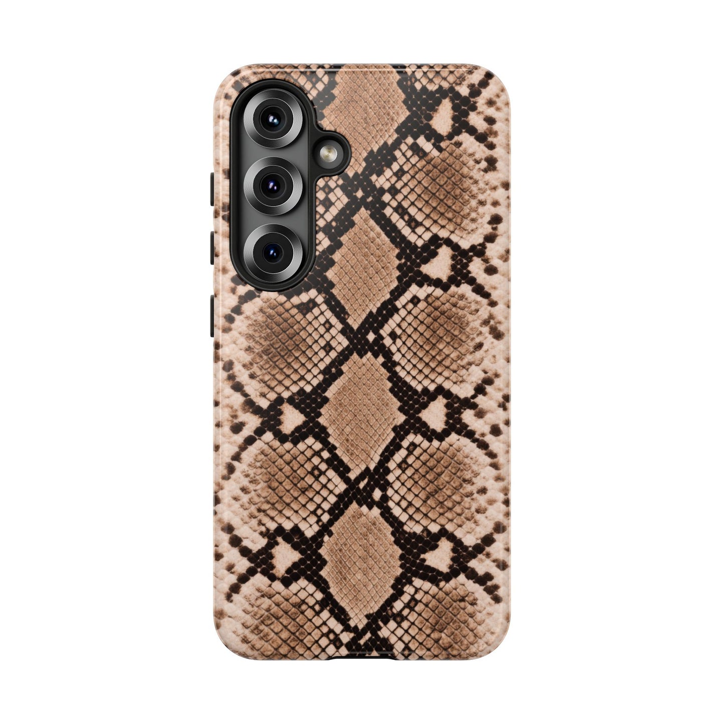 Snake Print Phone Case – Brown Python Pattern Slim Protective Cover for Iphone, Samsung Galaxy and Pixel