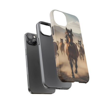 Running Horses Phone Case | Wild Mustang Herd Tough Protective Cover