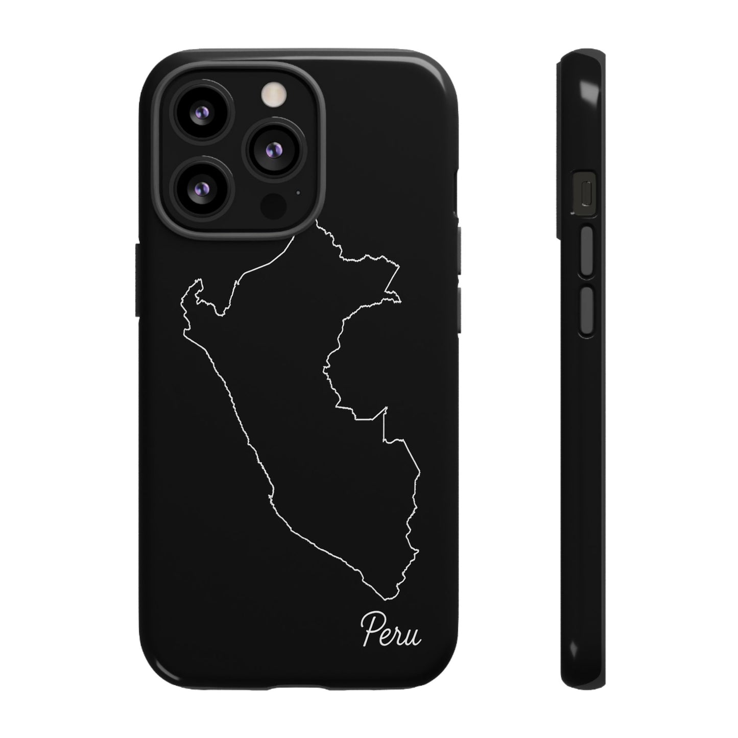 Peru Outline Phone Case – Minimal Country Map Tough Case (iPhone, Samsung, Pixel)