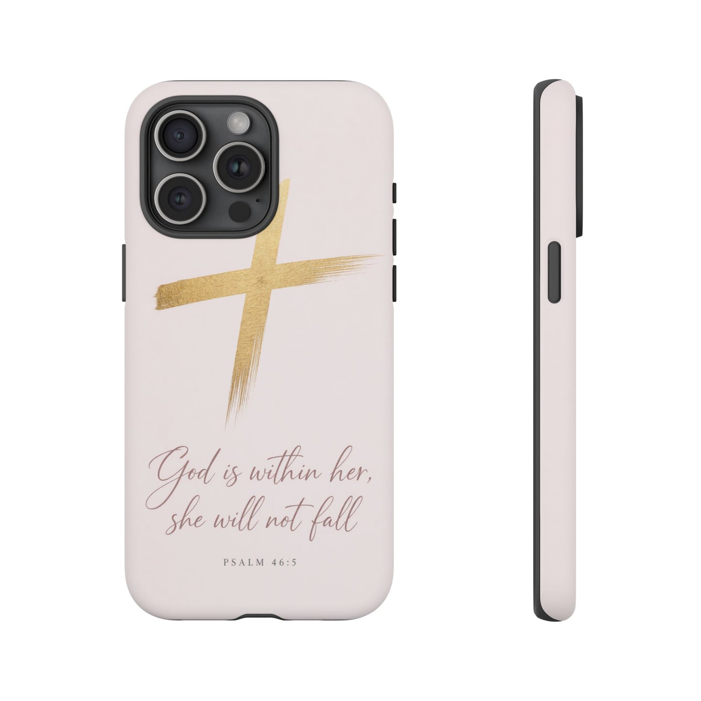 Psalm 46:5 God Is Within Her Christian Cross Phone Case Faith Gift