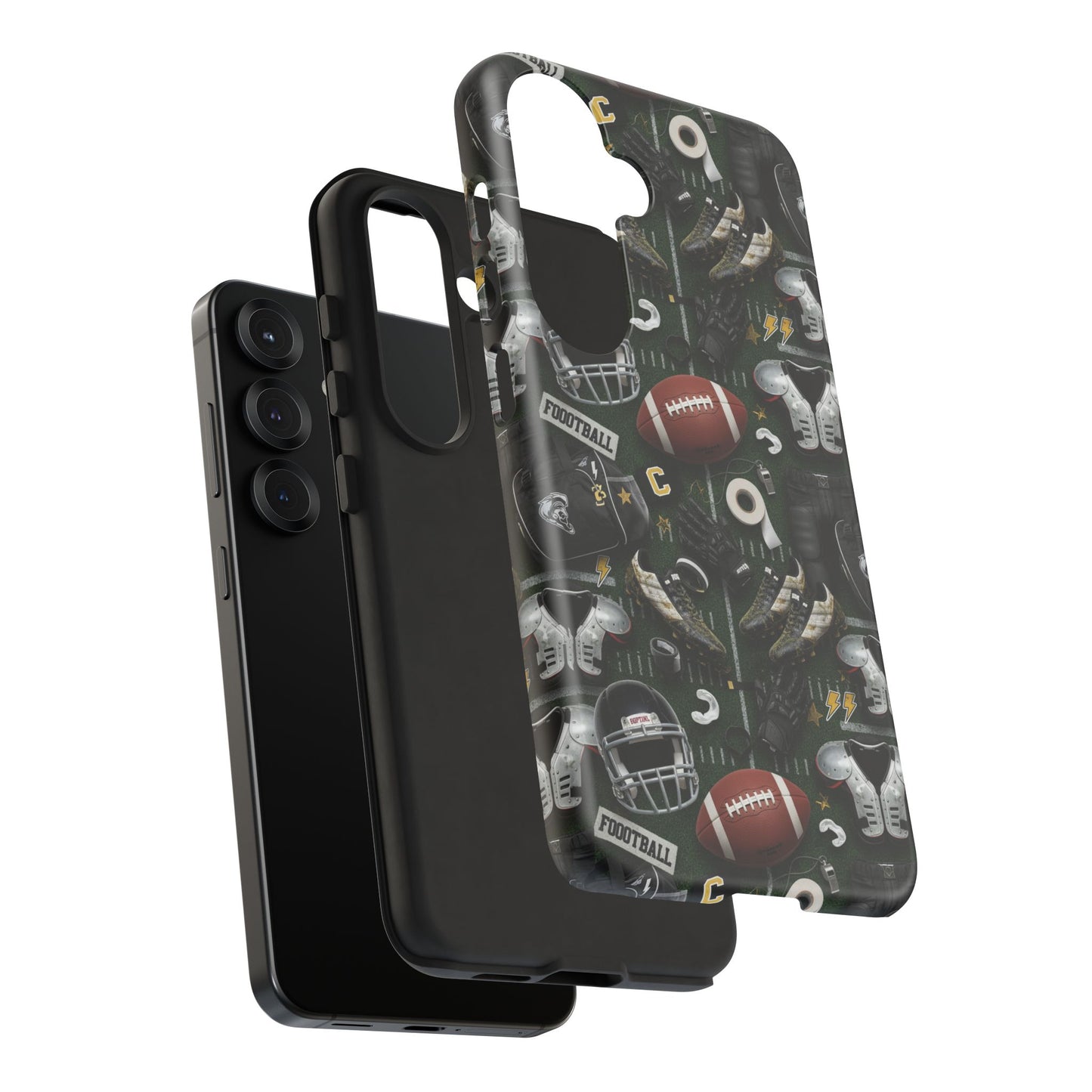 Football Pattern Phone Case – Sports Fan Tough Protective Game Day Case