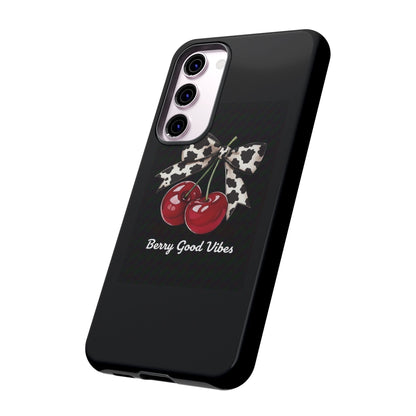 Cherry Cow Print Phone Case | Coquette Bow Aesthetic | Tough Protective Case