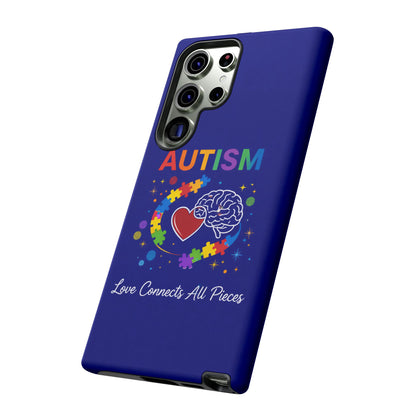 Autism Awareness Tough Case – "Love Connects All Pieces" Phone Case for Iphone, Samsung Galaxy and Pixel