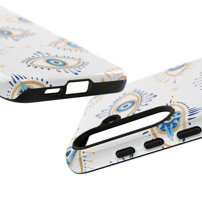 Blue Evil Eye Phone Case – Protective Slim Shockproof Cover for Iphone, Samsung Galaxy and Pixel