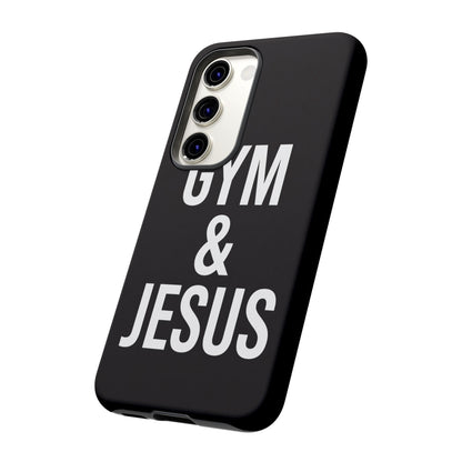 Gym & Jesus Phone Case Christian Faith Workout Gym Motivation Case
