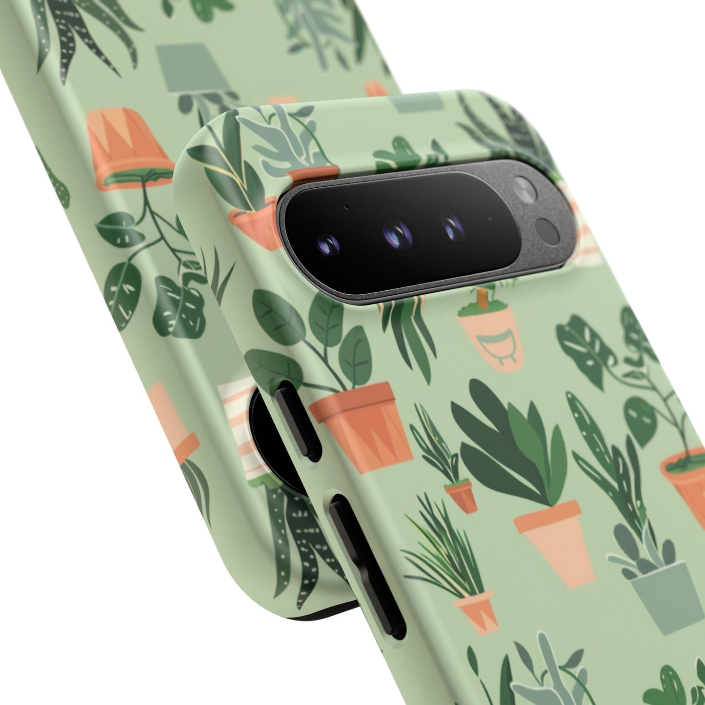 Plant Lover Phone Case | Cute Potted Plants Pattern | Botanical Aesthetic Tough Case