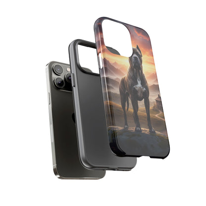 Cane Corso Phone Case – Guard Dog Sunset Tough Case (iPhone, Samsung, Pixel) | Dog Lover Gift