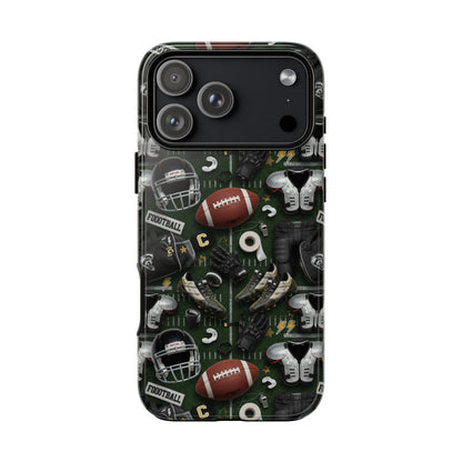 Football Pattern Phone Case – Sports Fan Tough Protective Game Day Case