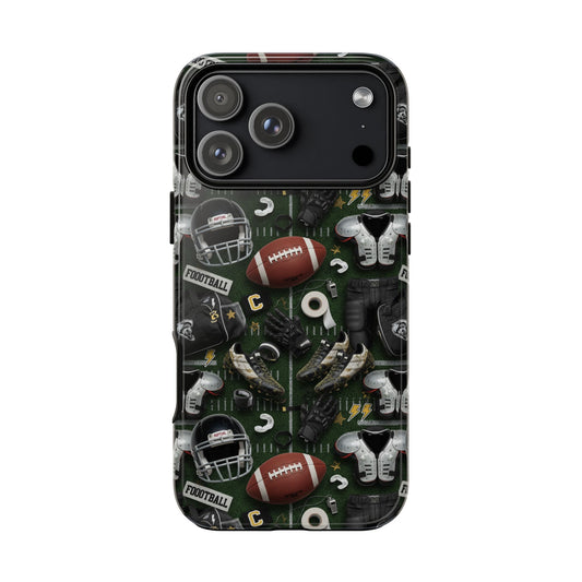 Football Pattern Phone Case – Sports Fan Tough Protective Game Day Case