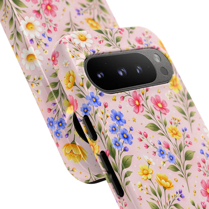 Wildflower Floral Phone Case Vintage Spring Meadow Tough Cover