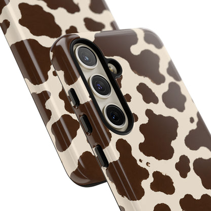 Western Cow Print Tough Phone Case for iPhone Samsung Galaxy Pixel