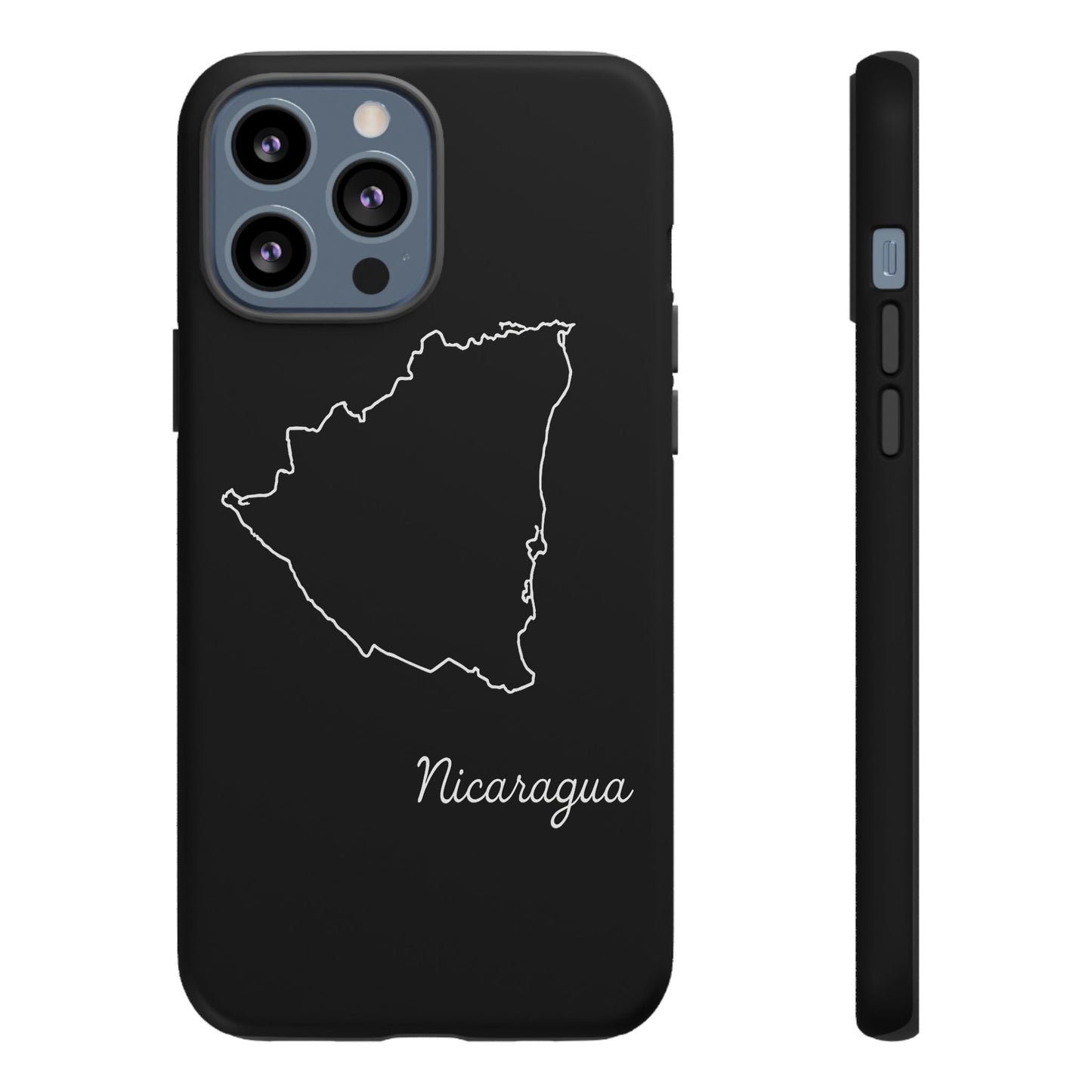 Nicaragua Outline Phone Case – Minimal Country Map Tough Case (iPhone, Samsung, Pixel)