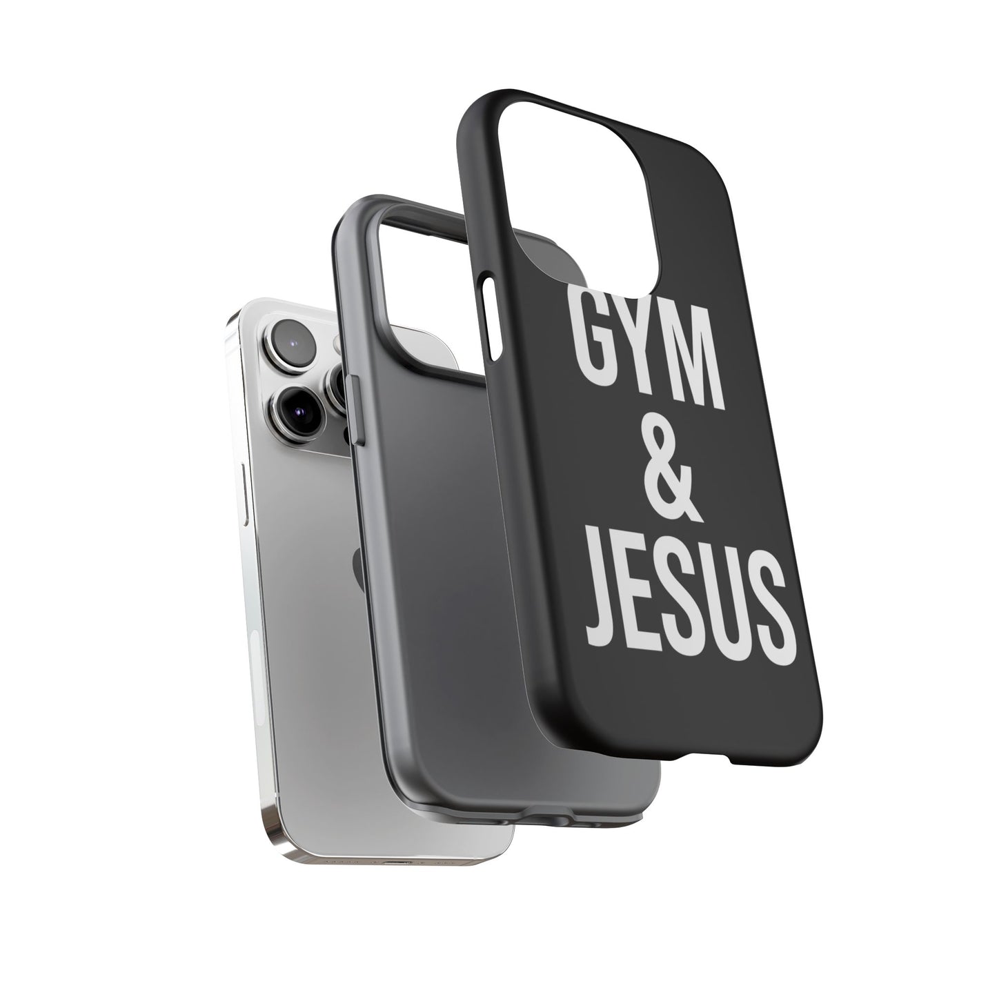 Gym & Jesus Phone Case Christian Faith Workout Gym Motivation Case