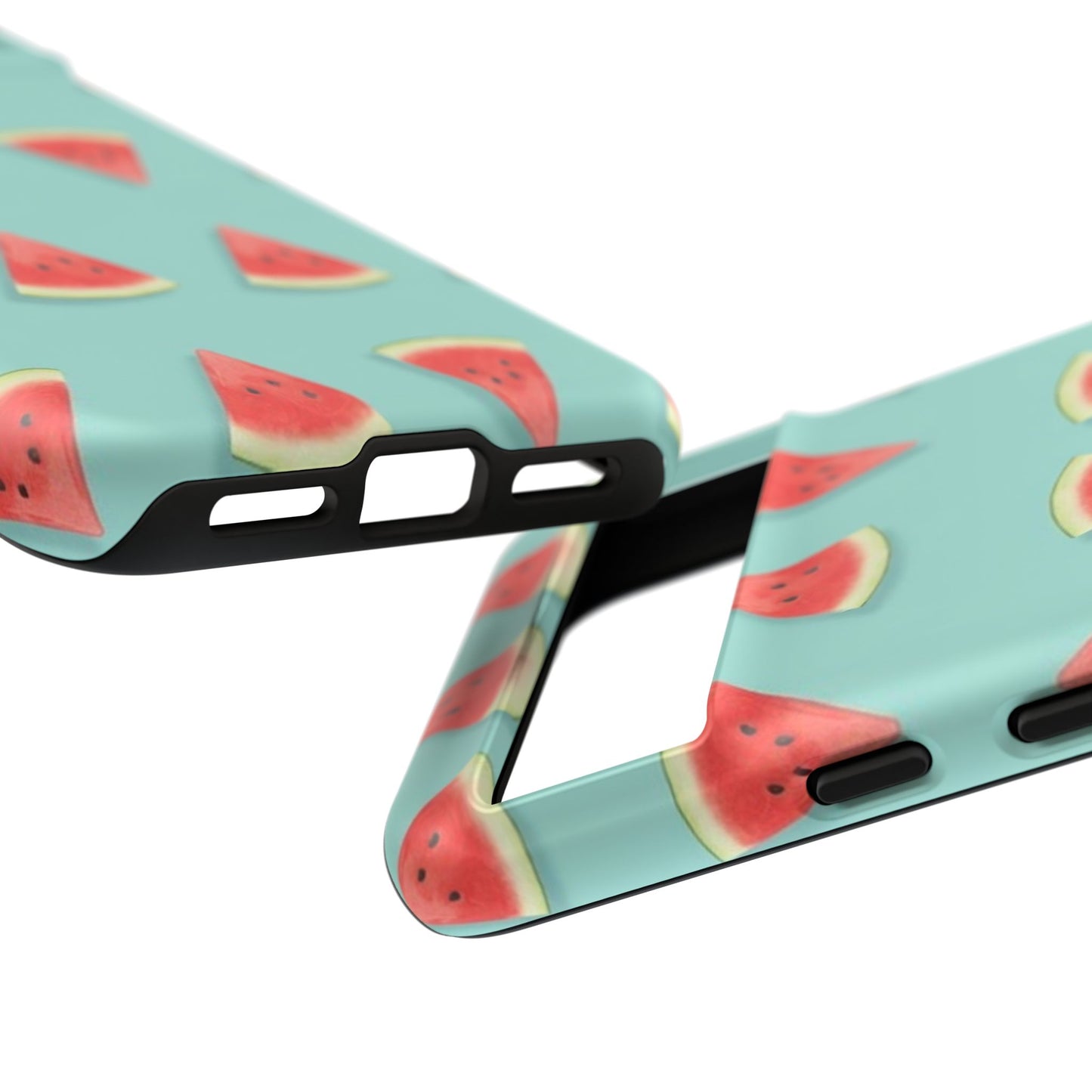 Watermelon Phone Case – Pastel Blue Summer Fruit Tough Case (iPhone, Samsung, Pixel)