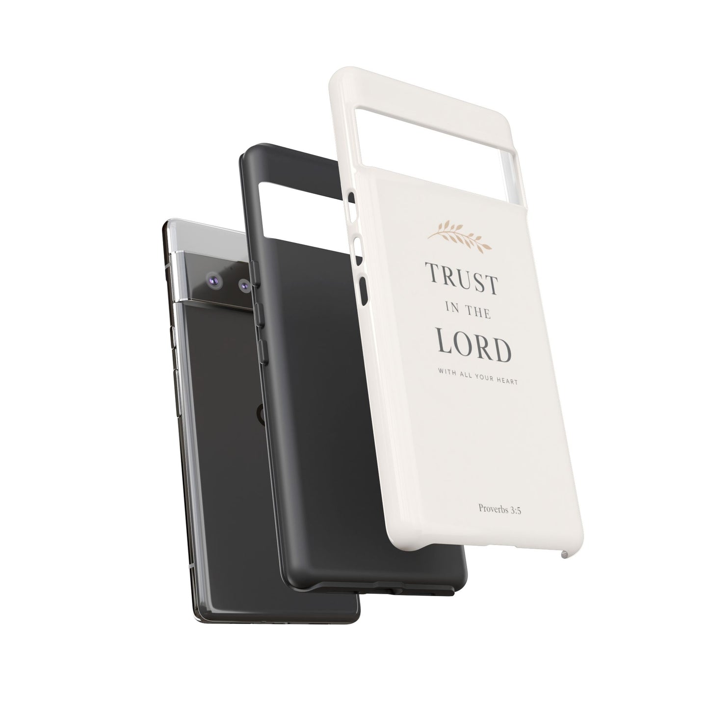 Proverbs 3:5 Christian Phone Case Trust in the Lord Minimalist Faith Cover