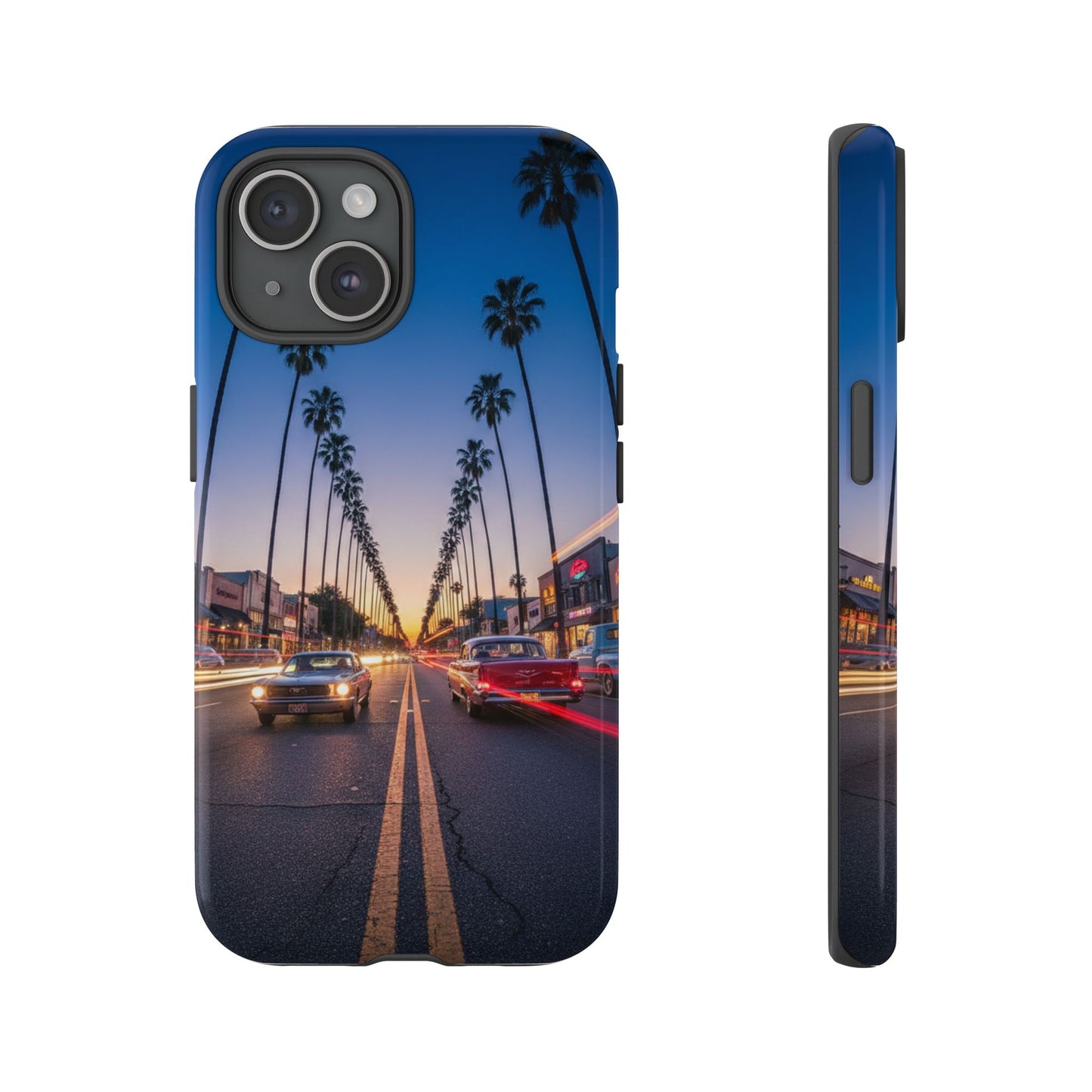 LA Sunset Boulevard Phone Case | Palm Tree Sunset Aesthetic | City Night Tough Case