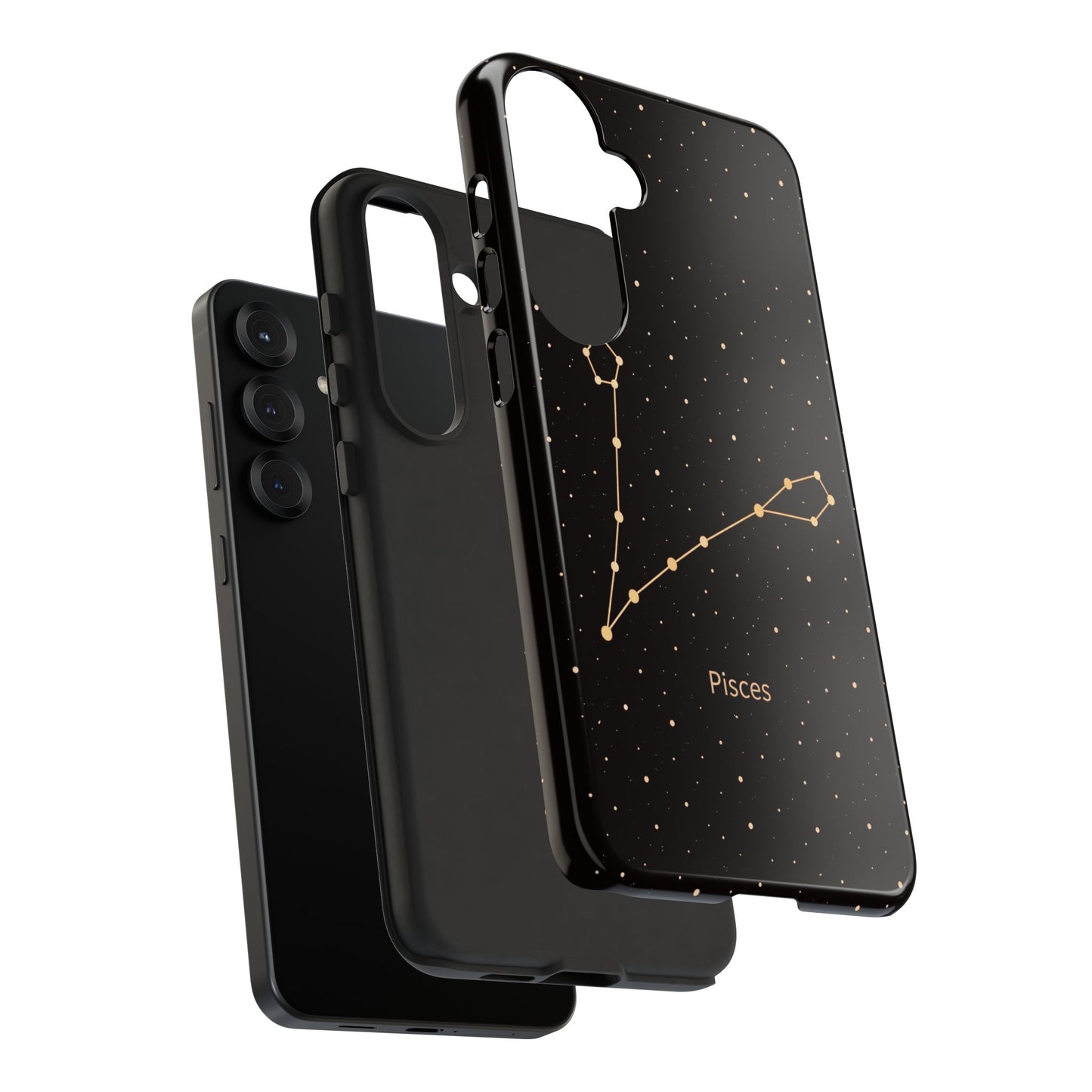 Pisces Zodiac Constellation Phone Case – Luxe Gold Celestial Cover