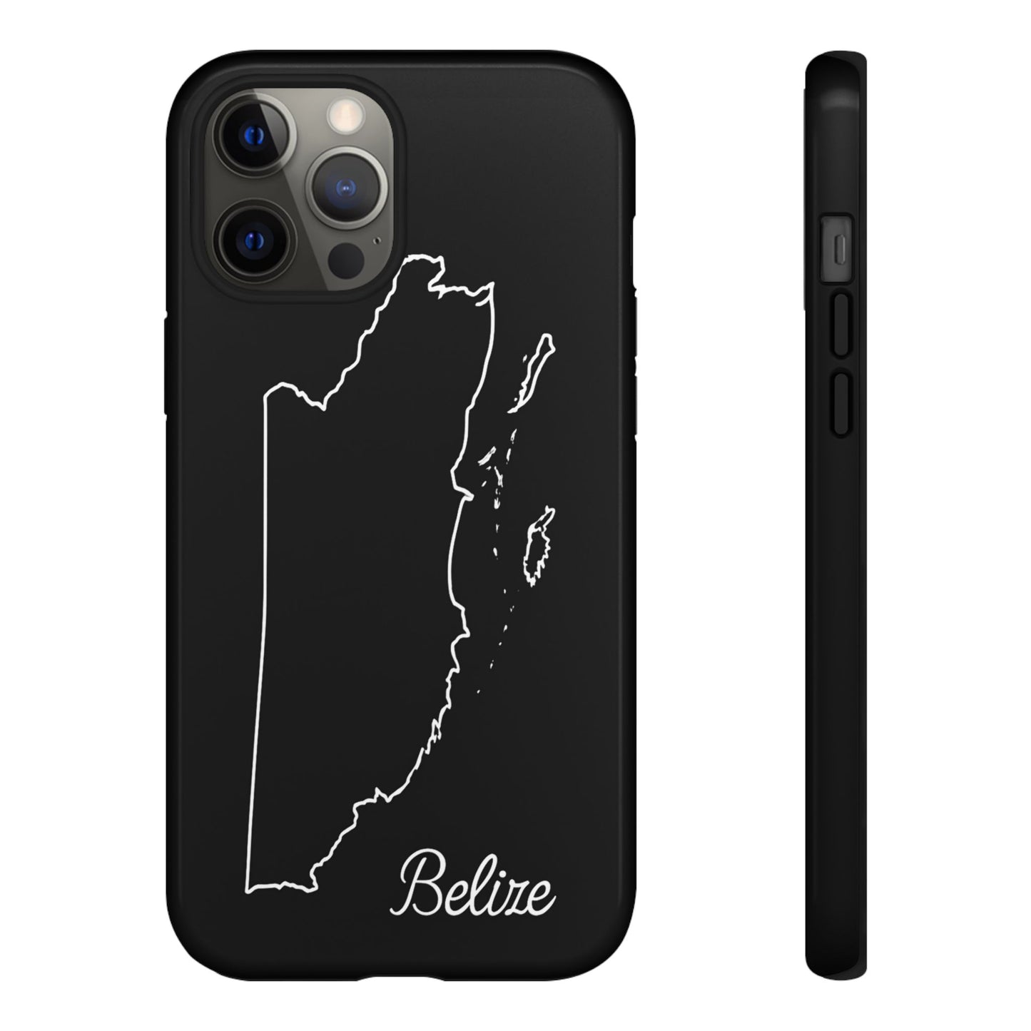 Belize Outline Phone Case – Minimal Country Map Tough Case (iPhone, Samsung, Pixel)
