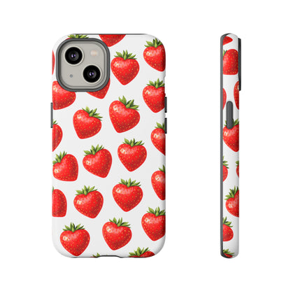 Cute Strawberry Phone Case – Aesthetic Fruit Pattern Protective Cover for Iphone, Samsung Galaxy and Pixel