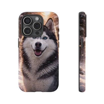 Siberian Husky Tough Phone Case | Blue Eyes Dog Cover Protective iPhone Case