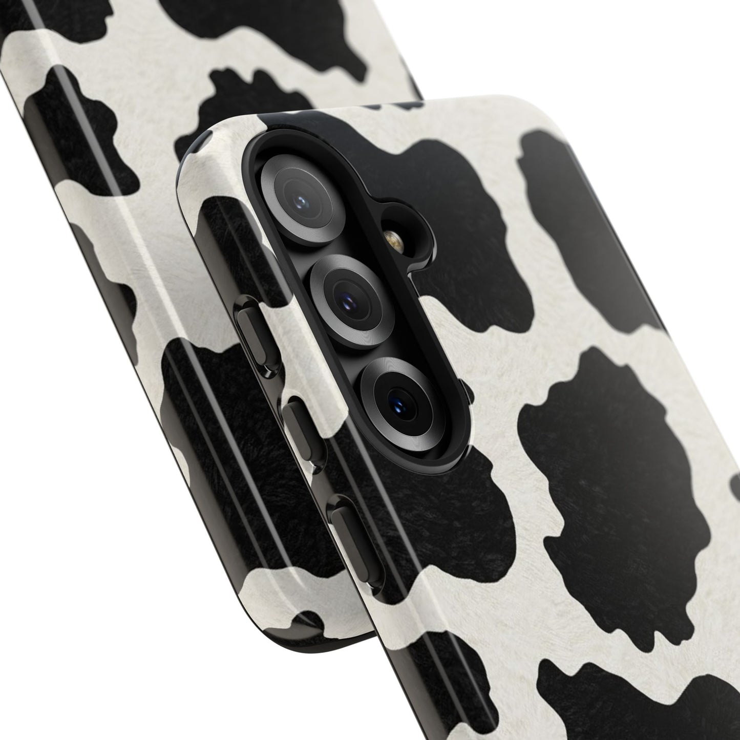 Black & White Cow Print Phone Case | Aesthetic Tough Protective Case