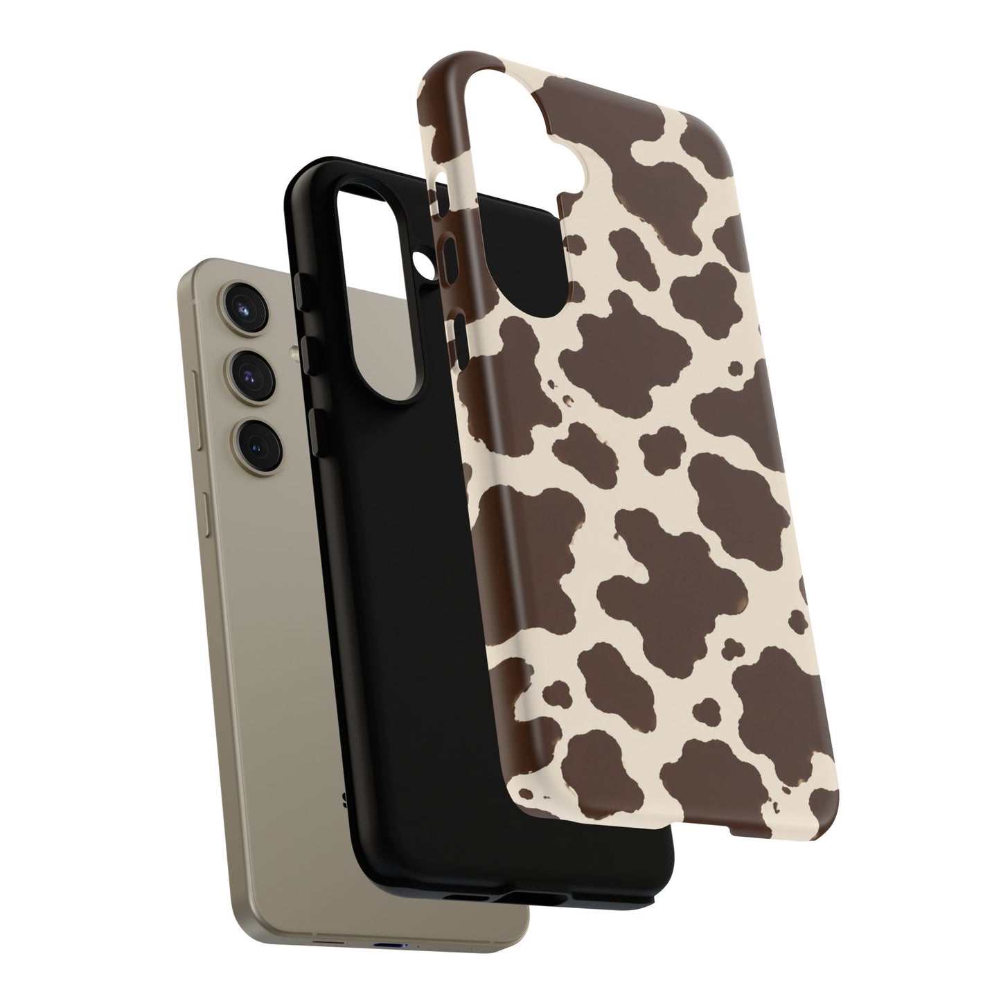 Western Cow Print Tough Phone Case for iPhone Samsung Galaxy Pixel