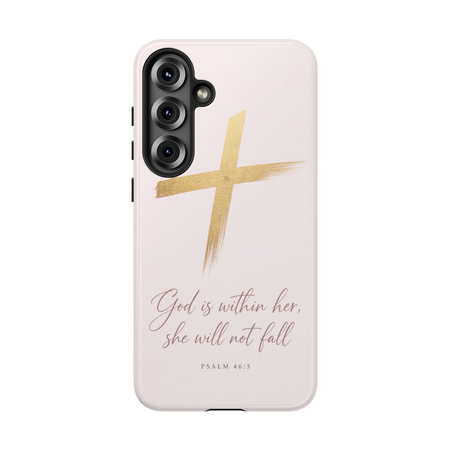 Psalm 46:5 God Is Within Her Christian Cross Phone Case Faith Gift