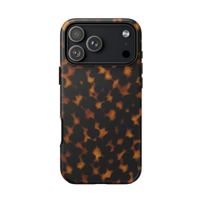 Tortoiseshell Pattern Tough Phone Case | Classic Leopard-Style Protective Cover