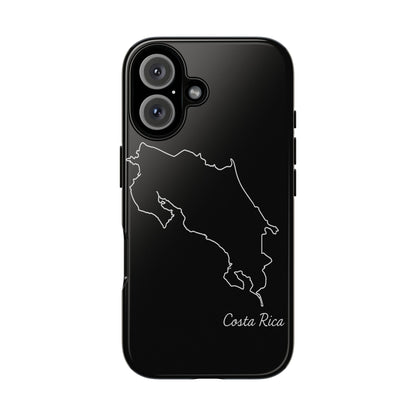 Costa Rica Outline Phone Case – Minimal Country Map Tough Case (iPhone, Samsung, Pixel)