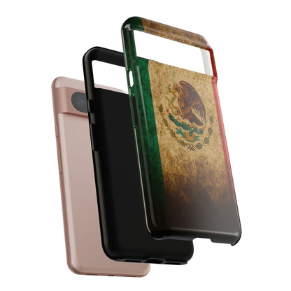 Vintage Mexico Flag Phone Case – Mexican Pride Grunge Flag Aesthetic Tough Case